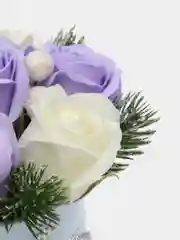 Аметистовый светящийся букет из мыльных роз, розы из мыла, сувенир, подарочный набор
