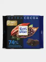 Шоколад темный Ritter Sport "С насыщенным вкусом из Перу, 74% КАКАО", 100 гр