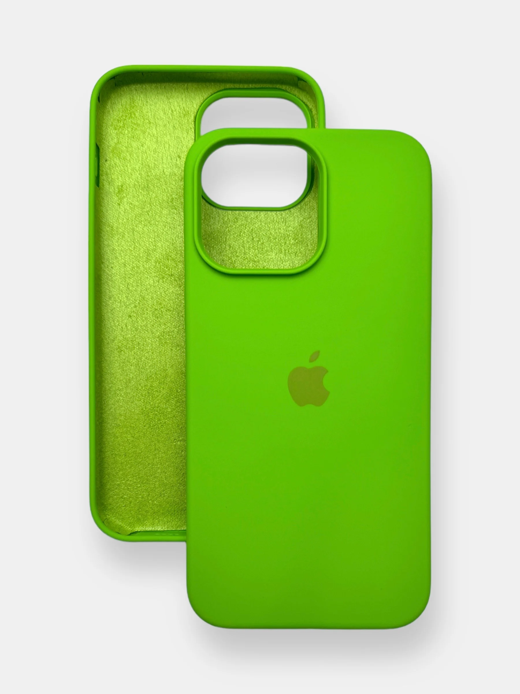 Салатовый чехол iPhone, Айфон 11, 13, 14, 15, Про Макс, Pro Max, силиконовый Silicone Case