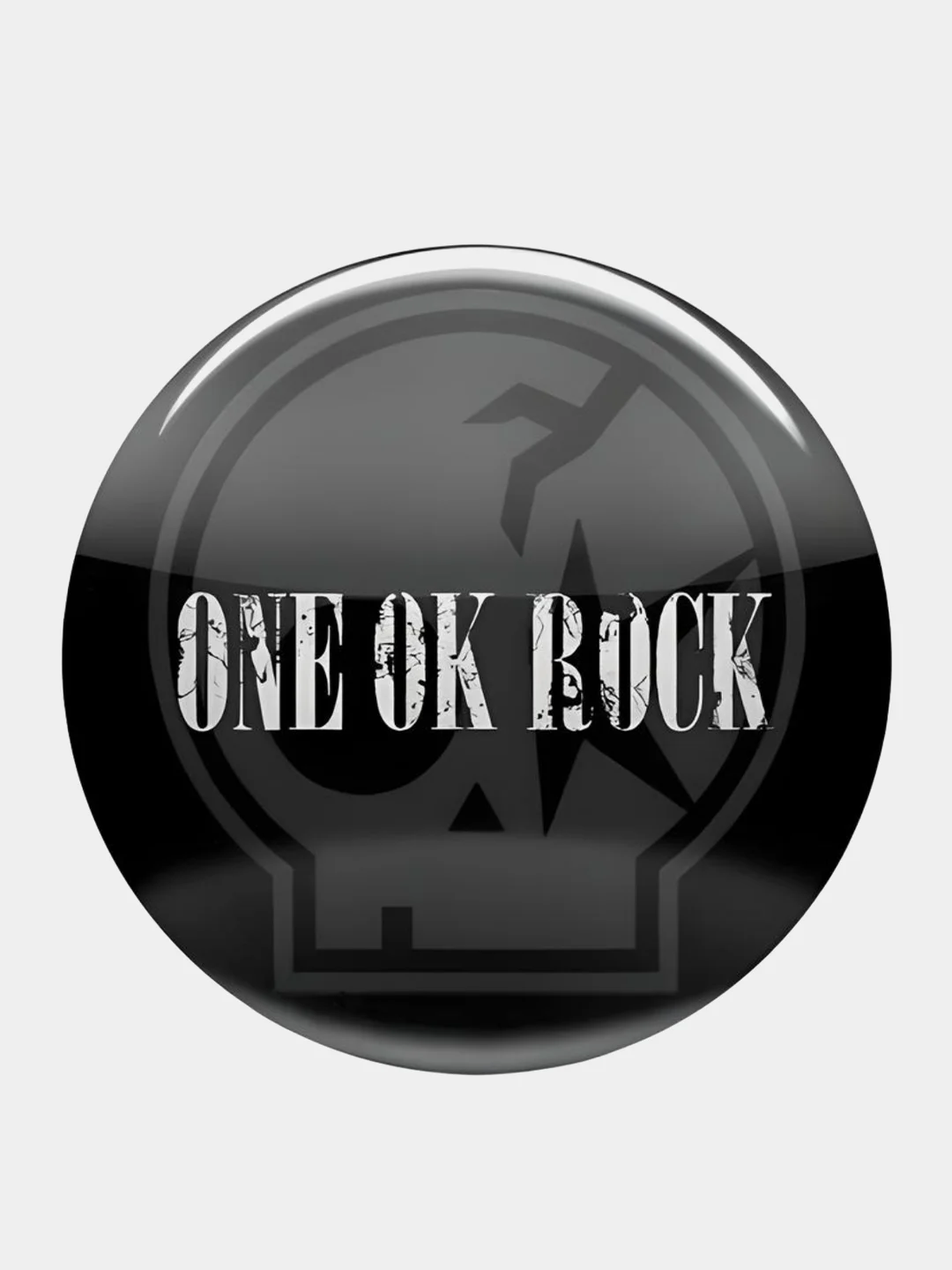 Серый значок "One ok rock", 37 мм