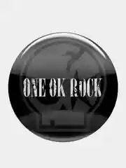 Серый значок "One ok rock", 37 мм