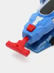 Красный игрушечный пистолет-бластер с мягкими пулями и маской