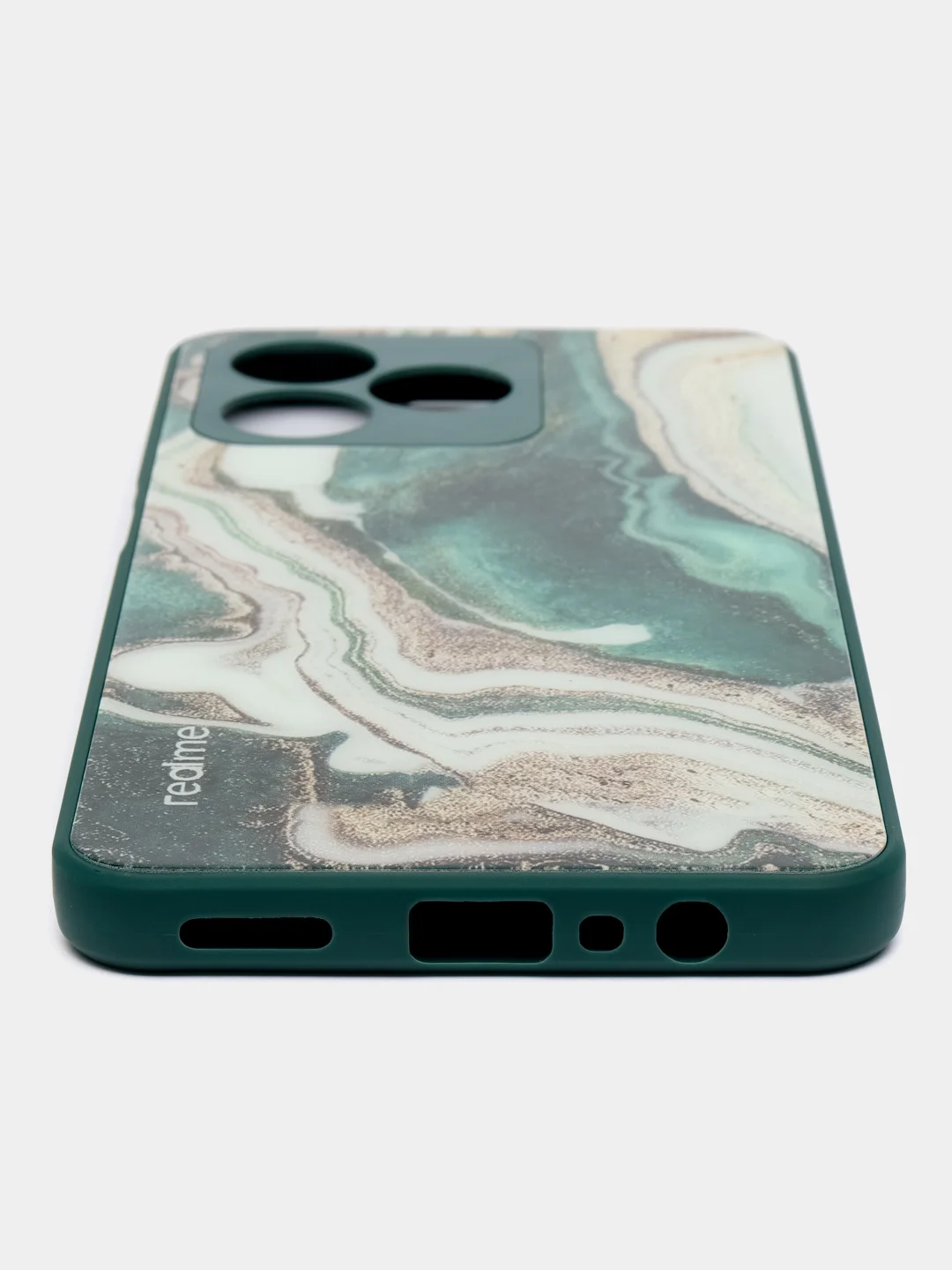 Зеленый чехол для Realme C51 / C53 / Реалми С51 / С53 / Realme Note 50 пластиковый, глянцевый