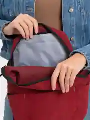 Бордовый рюкзак Mini Casual Colorful Backpack, городской, из водоотталкивающего нейлона