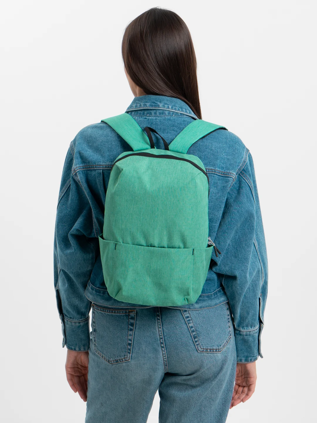 Бирюзовый рюкзак Mini Casual Colorful Backpack, городской, из водоотталкивающего нейлона