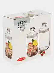 Банка для сыпучих продуктов 1,1л. 2шт ЧЕШНИ (г.Бор) PSB 97425