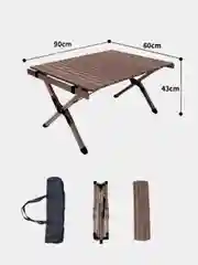 Походный, складной, деревянный стол в чехле, 90 х 60 х 43 см