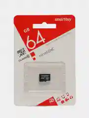 Карта памяти SmartBuy MicroSD 64GB Class 10