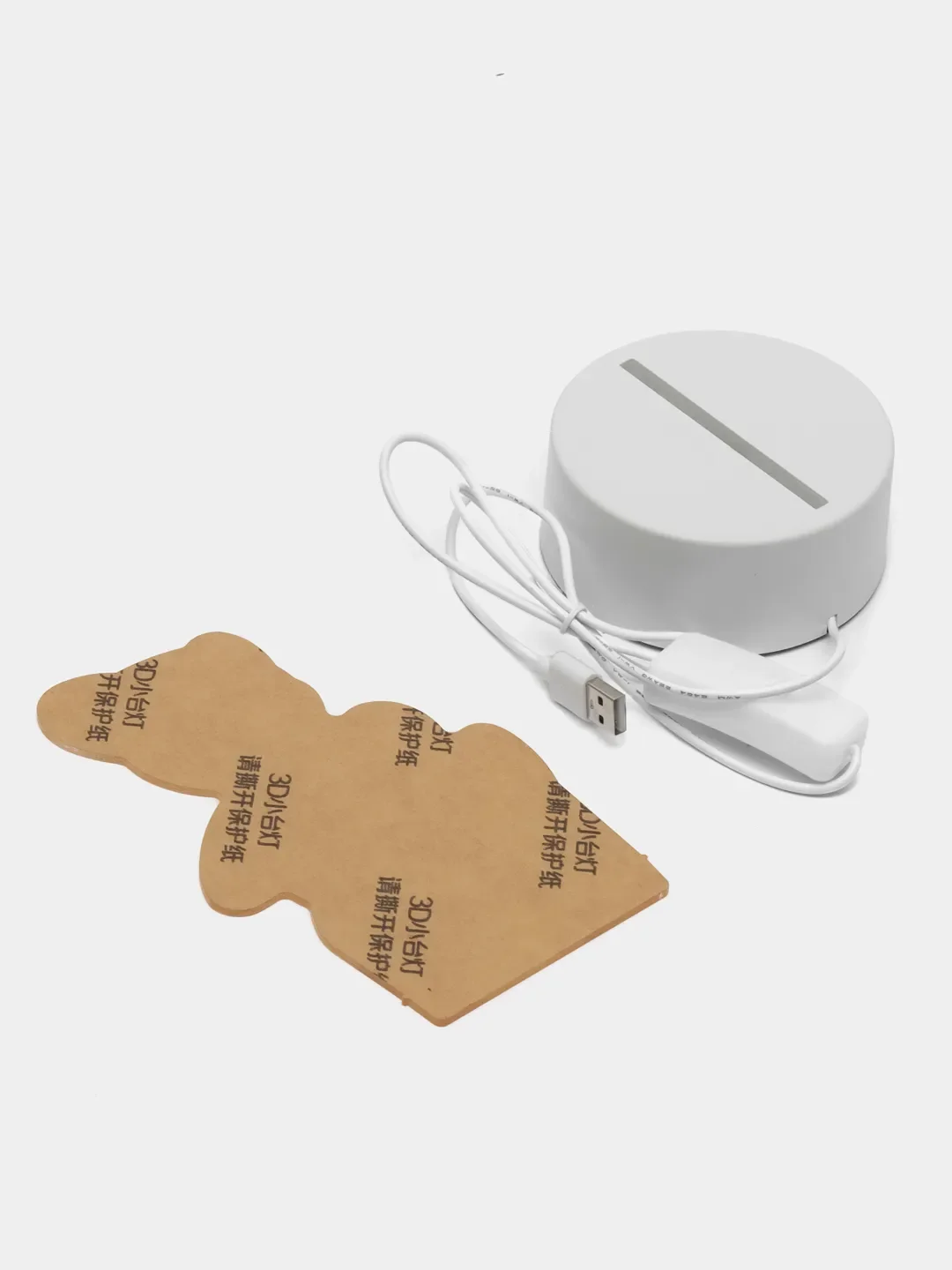 Белый светильник-ночник 3D LED, USB, 14 видов