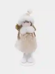 Бежевый меланж новогодние игрушки "Девочка-ангел"