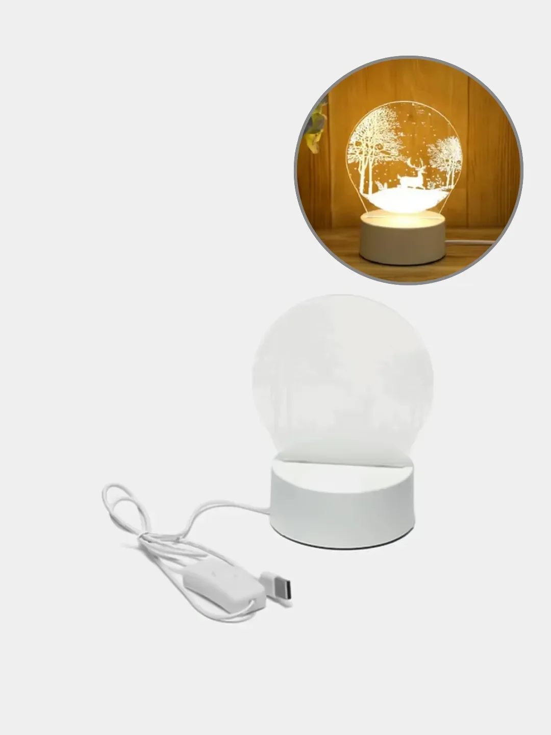 Карамельный светильник-ночник 3D LED, USB, 14 видов