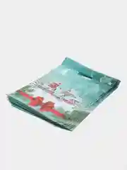 Бирюзовый новогодние пакеты, ламинированные пакеты, 30*40 см