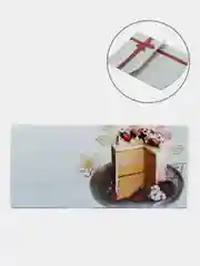Серый меланж конверт-открытка подарочный для денег "С днём рождения", 76 видов