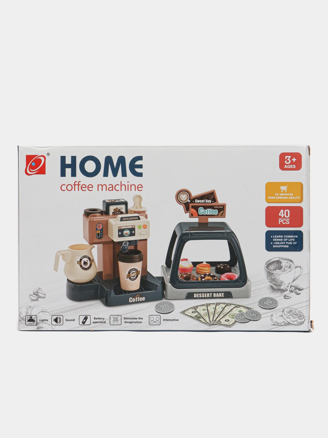 Детский игровой набор кофейня, игровая кофейня,игрушечное кафе для девочек,игровой магазин