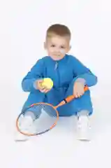Синий комбинезон для мальчика, флисовый, Утенок