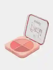Коралловый меланж румяна для лица, 4 цвета