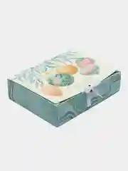 Голубой подарочная новогодняя коробка
