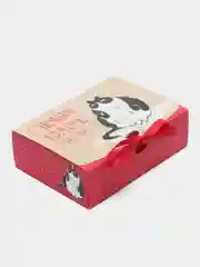 Красный подарочная новогодняя коробка