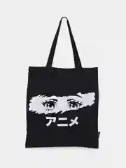 Сумка шоппер женская на плечо, на руку Brauberg, канвас, черный, Anime eyes, 271897