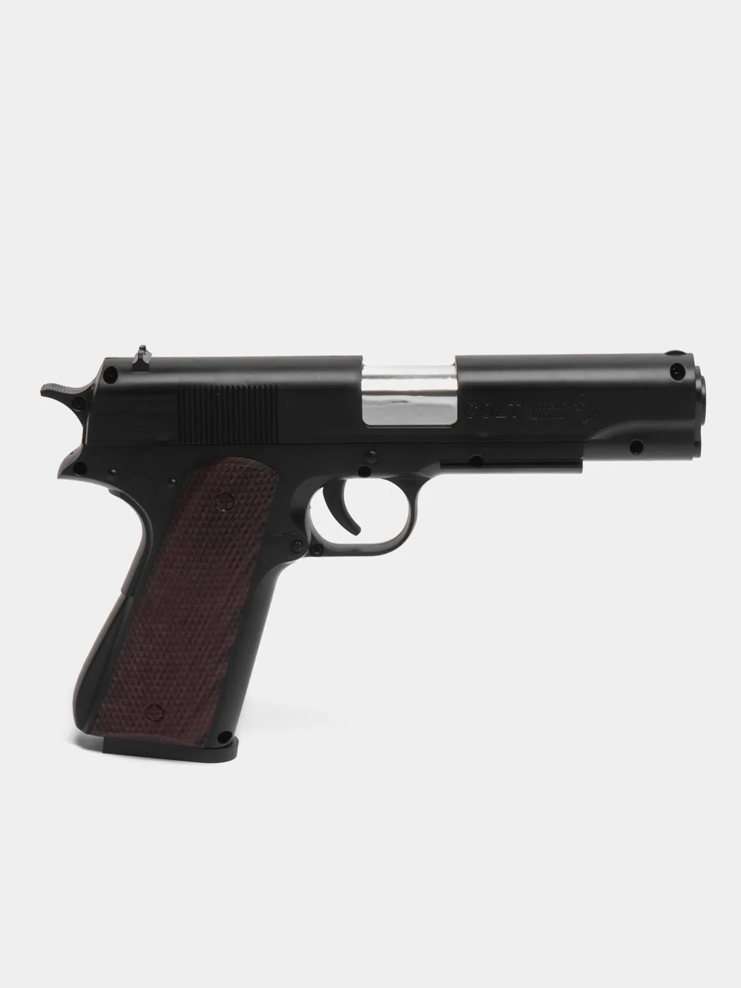Коричневый игрушечный воздушный пистолет Colt M1911, перезаряжаемый Кольт с гильзами и мягкими пулями