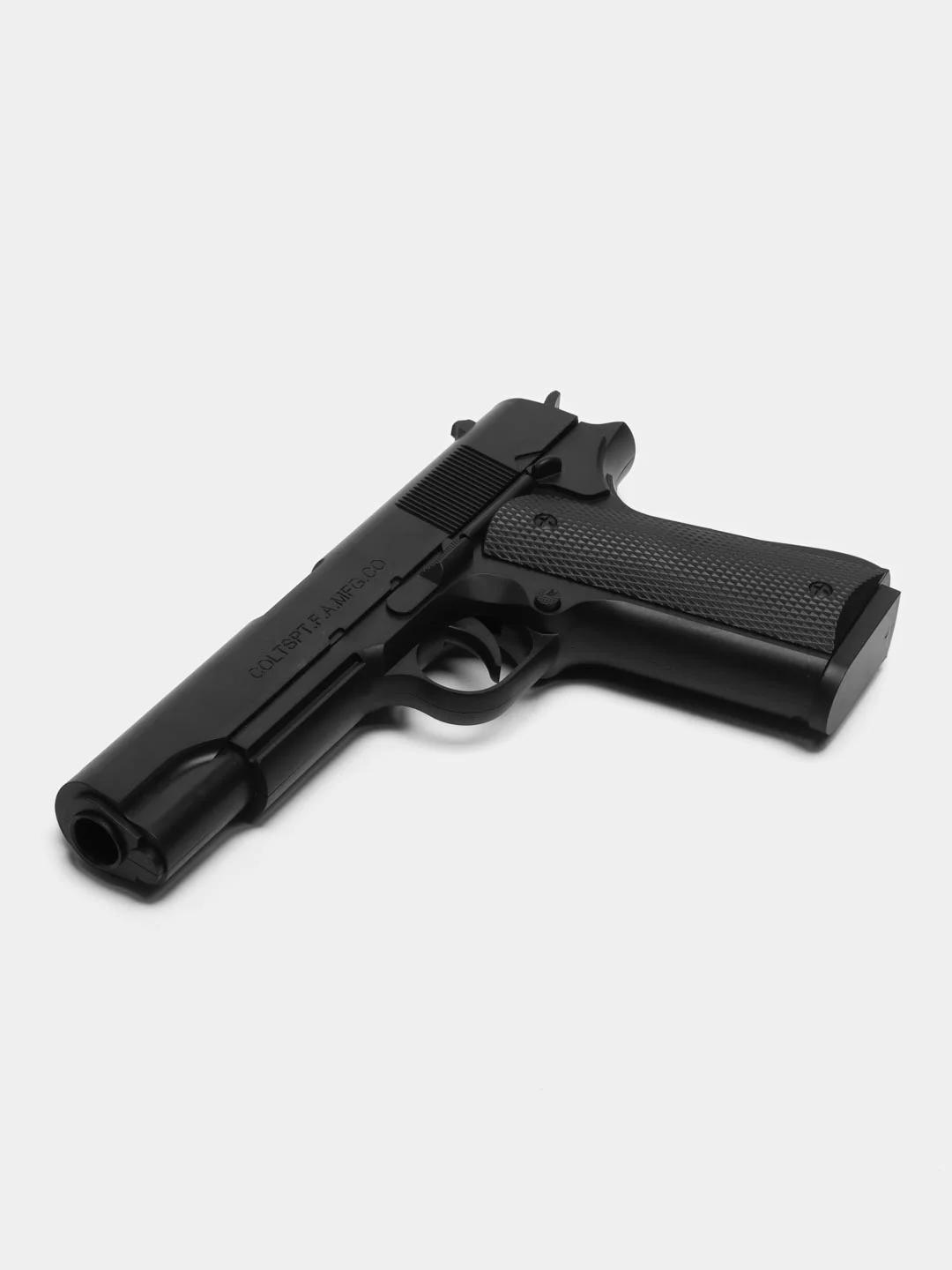 Тёмно-серый игрушечный воздушный пистолет Colt M1911, перезаряжаемый Кольт с гильзами и мягкими пулями