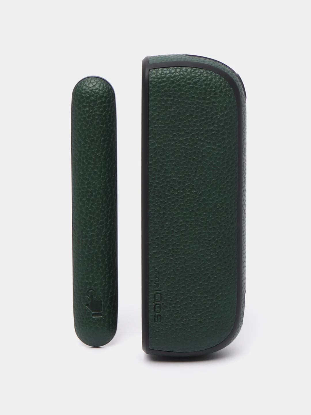 Тёмно-зелёный чехол с панелью для IQOS iluma Twill, кожа