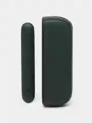 Тёмно-зелёный чехол с панелью для IQOS iluma Twill, кожа