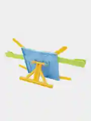 Подставка для книг №1School с боковыми зажимами,пластик, голубая