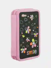 Пенал №1School Smile, 2 отделения, выборочный лак, 190x110 мм, ПКК 11