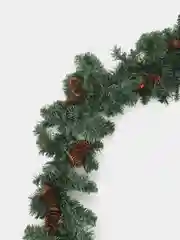 Зеленый гирлянда хвойная с подсветкой LED, новогодние еловые ветки с шишками, уличная гирлянда 2,7