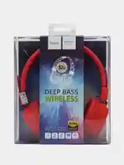 Красный беспроводные наушники Hoco W25 Deep Bass,  с микрофоном