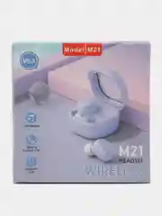 Белый беспроводные наушники m21 с шумоподавлением