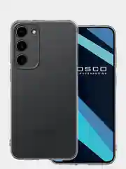 Прозрачный чехол для Samsung Galaxy S23+, S23 Plus силиконовый ROSCO прозрачный, бортик- защита камер
