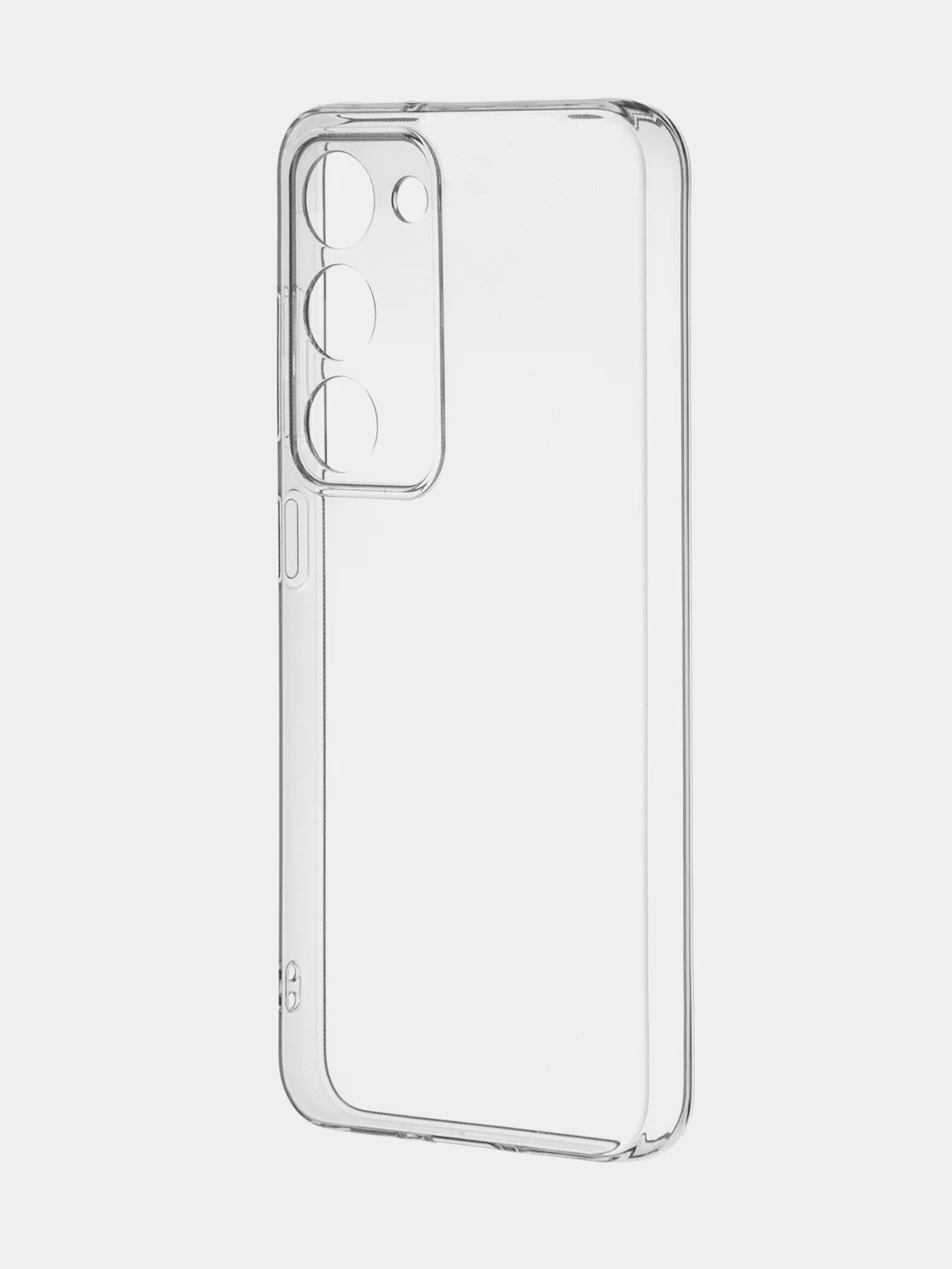 Прозрачный чехол для Samsung Galaxy S23+, S23 Plus силиконовый ROSCO прозрачный, бортик- защита камер