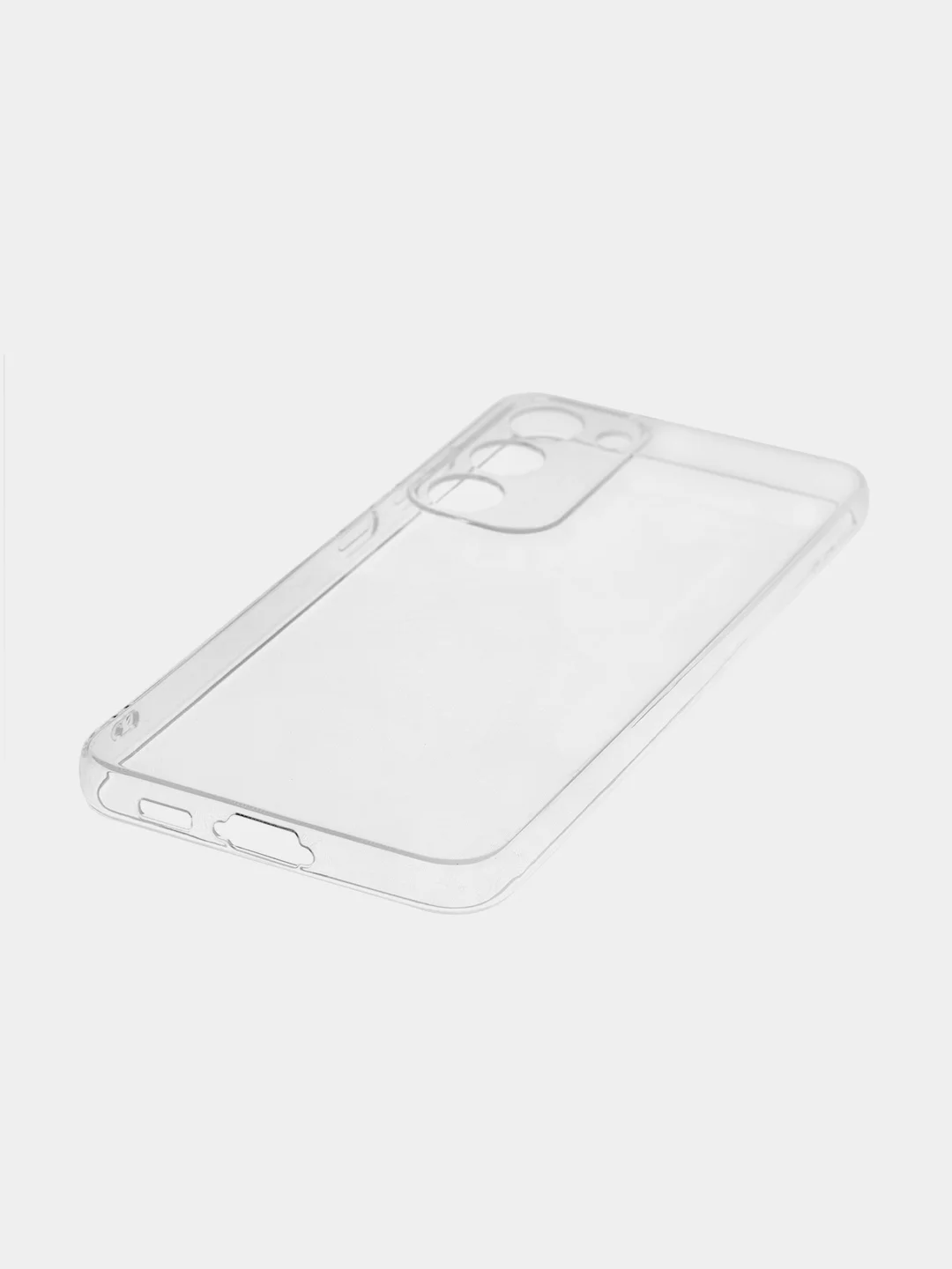 Прозрачный чехол для Samsung Galaxy S23+, S23 Plus силиконовый ROSCO прозрачный, бортик- защита камер