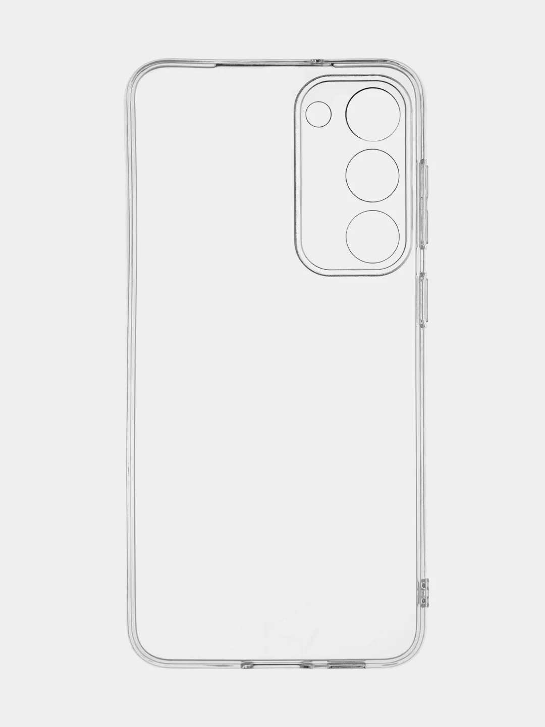 Прозрачный чехол для Samsung Galaxy S23+, S23 Plus силиконовый ROSCO прозрачный, бортик- защита камер
