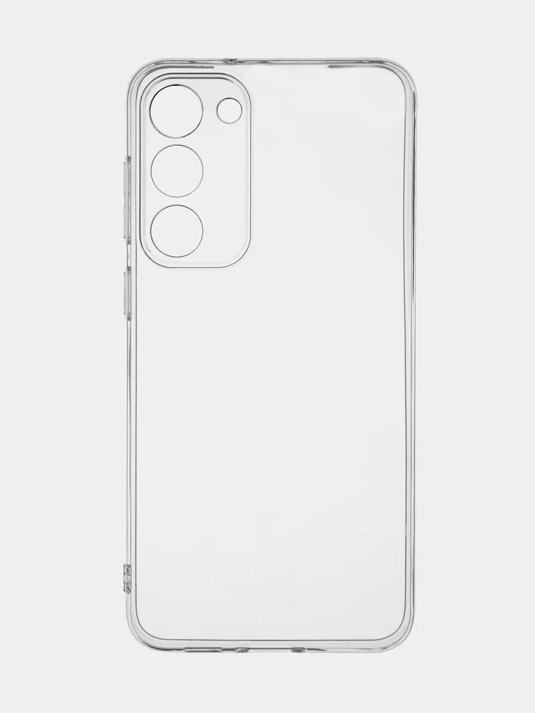 Прозрачный чехол для Samsung Galaxy S23+, S23 Plus силиконовый ROSCO прозрачный, бортик- защита камер