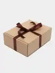Шоколадный коробка для подарков 24х18х8,5см подарочная с бумажным наполнителем, атласной лентой и без