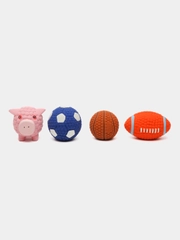 Игрушка со звуком, для собак средних, мелких и крупных пород, 9,5 см, 4 штуки, полиуретан