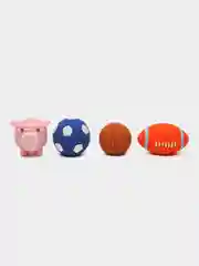Игрушка со звуком, для собак средних, мелких и крупных пород, 9,5 см, 4 штуки, полиуретан