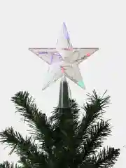 Прозрачный звезда на елку светодиодная