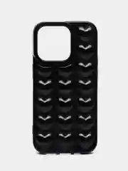 Черный чехол сердечки на iPhone 11, 13, 13 про, 13 про макс, 14, 14 про