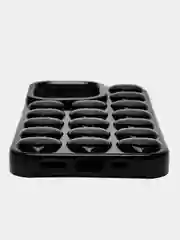 Черный чехол сердечки на iPhone 11, 13, 13 про, 13 про макс, 14, 14 про