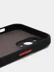 Черный чехол на iPhone 12 Pro / Айфон 12 Про, пластиковый, матовый, с цветными кнопками