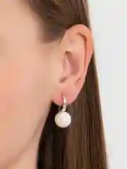 Серебряный серьги с жемчугом, бижутерия