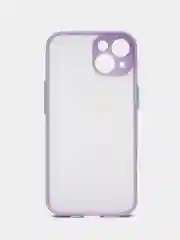 Лавандовый чехол на iPhone 14 / Айфон 14 пластиковый, матовый, с цветными кнопками