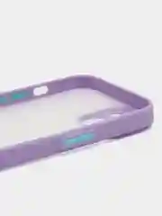 Лавандовый чехол на iPhone 14 / Айфон 14 пластиковый, матовый, с цветными кнопками