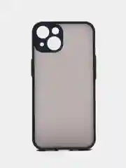 Темно-синий чехол на iPhone 14 / Айфон 14 пластиковый, матовый, с цветными кнопками
