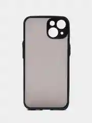 Темно-синий чехол на iPhone 14 / Айфон 14 пластиковый, матовый, с цветными кнопками