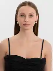 Золотой серьги с жемчугом, бижутерия